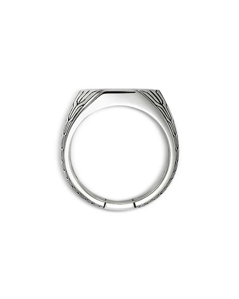 Men's Sterling Silver Onyx Signet Ring