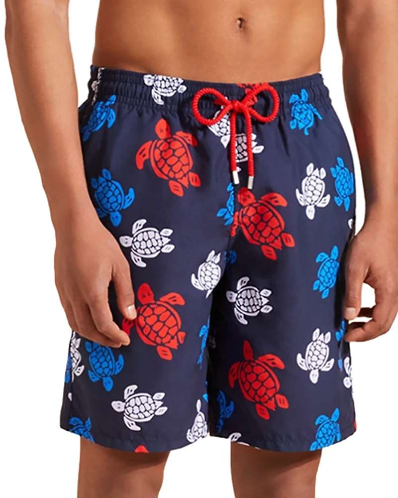 Vilebrequin Okoa Oko Multicolor Turtle 7.5 Inseam Swim Trunks