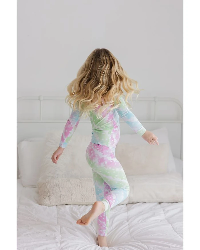 Girls' Long Sleeved Top & Pants Pajamas Set - Little Kid