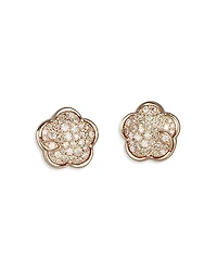 Pasquale Bruni 18K Rose Gold Petit Joli Diamond Flower Stud Earrings - Exclusive