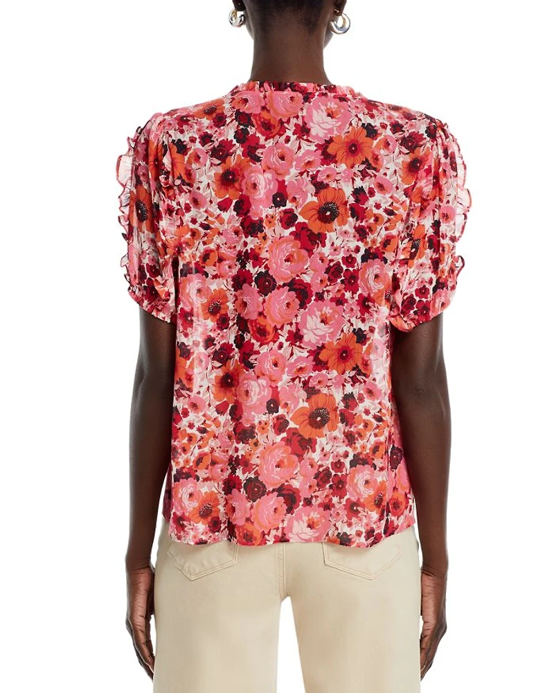Dandelion Silk Split Neck Top