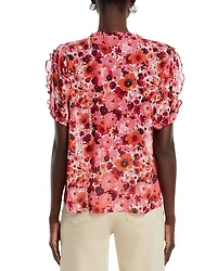 Dandelion Silk Split Neck Top