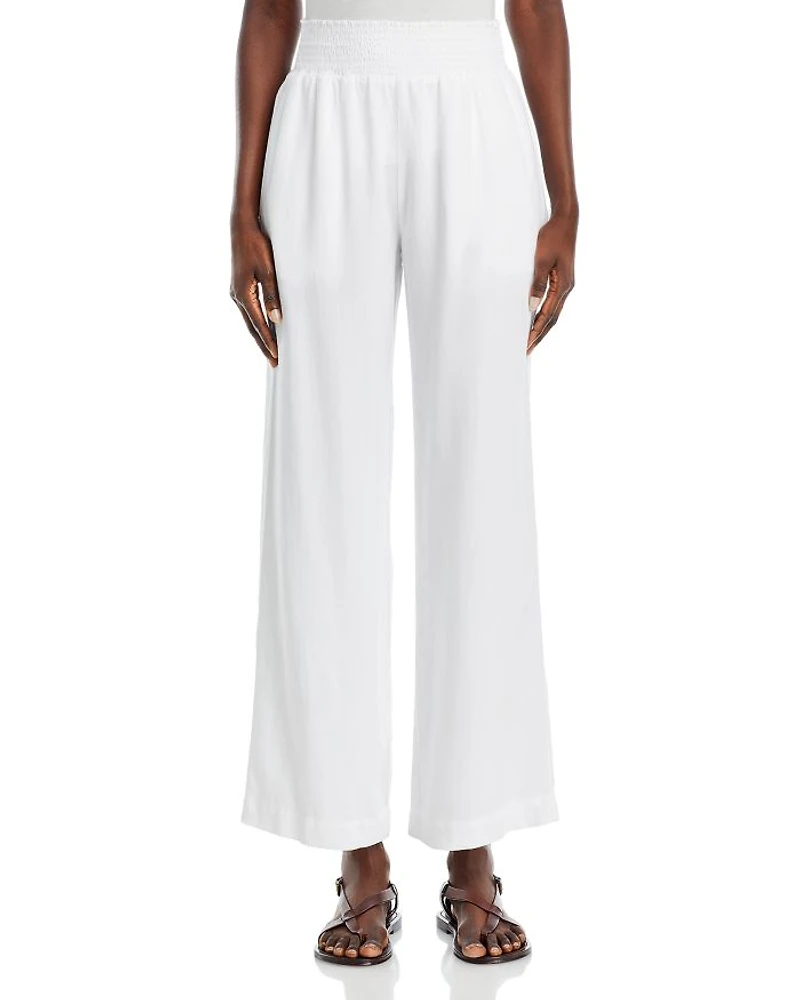 Smocked Wide Leg Pants