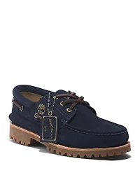 Timberland Men's C. f. Stead Indigo Suede 3 Eye Lug Handsewn Boat Shoes