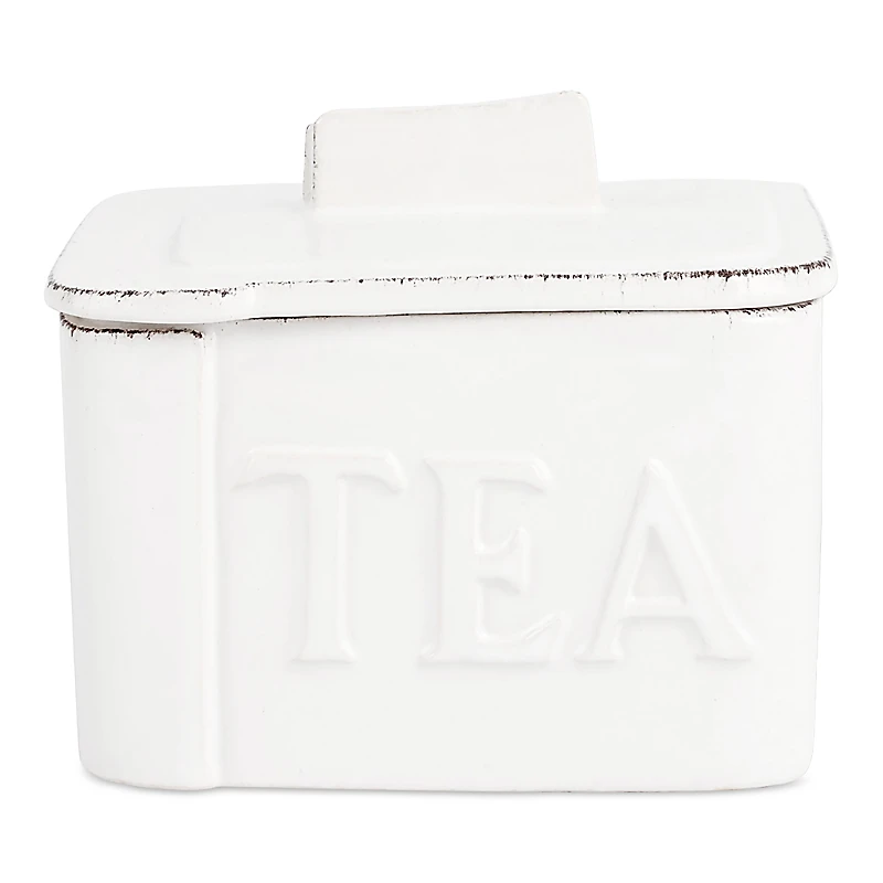 Vietri Lastra White Tea Canister