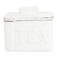 Vietri Lastra White Tea Canister