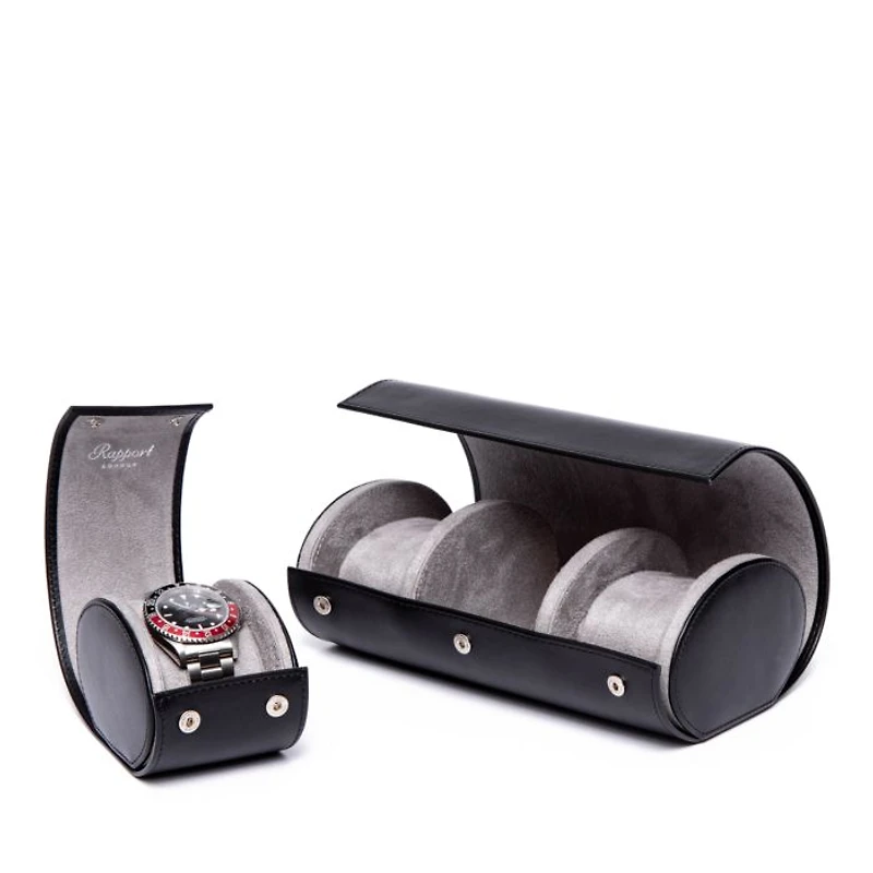 Hyde Park Three Watch Leather Pouch