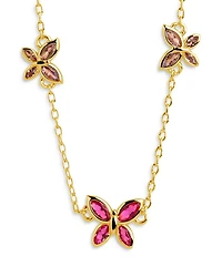 Caria Butterfly Necklace in 14K Gold Plated, 14"