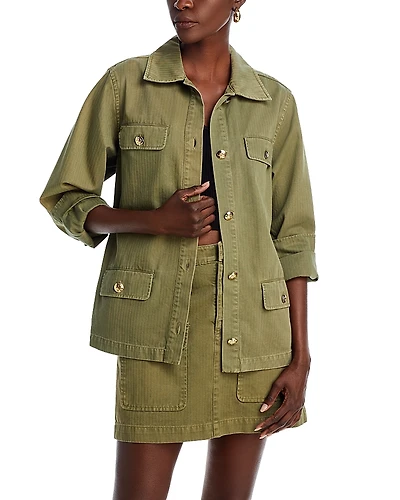 Anine Bing Corey Cotton Flap Pocket Jacket