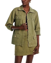 Anine Bing Corey Cotton Flap Pocket Jacket