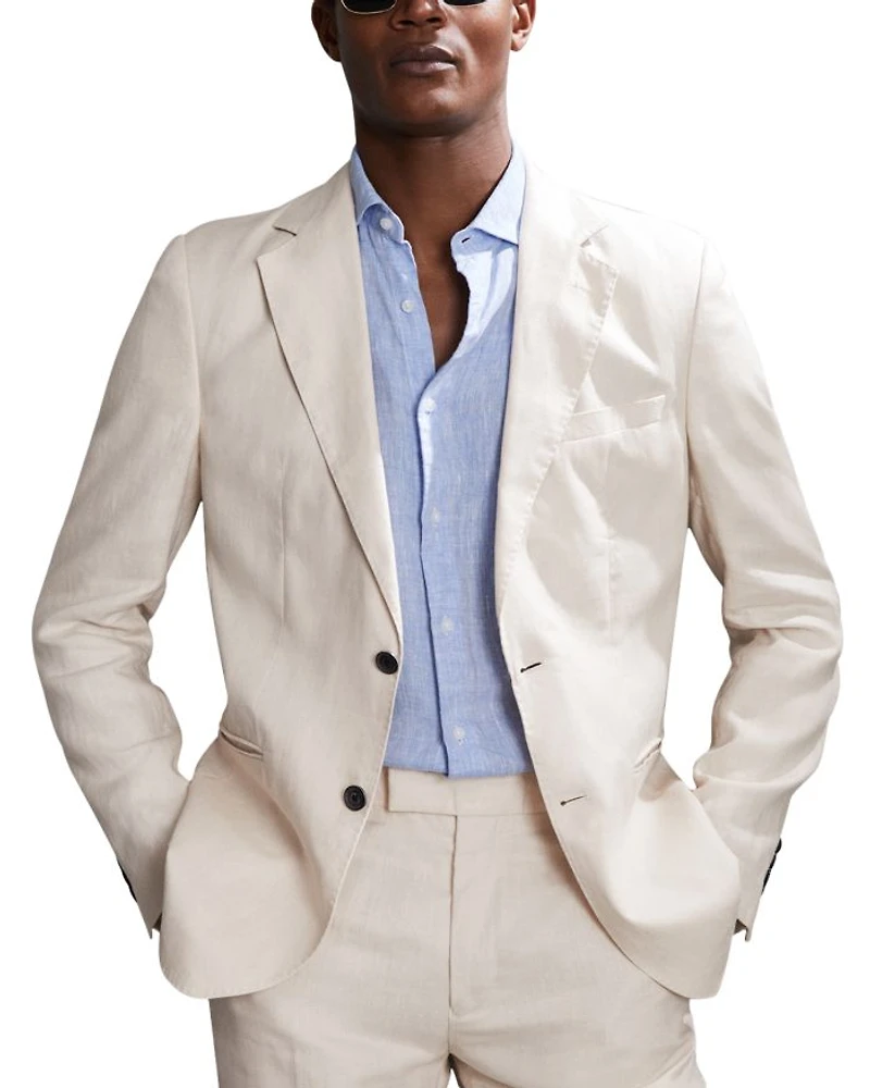 Kin Linen Slim Fit Suit Jacket
