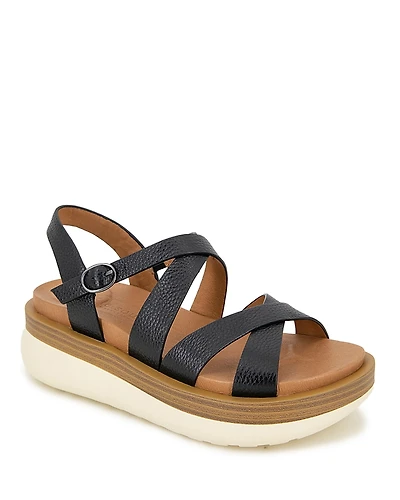 Gentle Souls by Kenneth Cole Women's Rebha Crossover Strap Platform Sandals