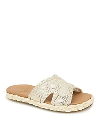 Gentle Souls by Kenneth Cole Women's Tristan Woven Slide Sandals