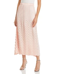 Chevron Textured A Line Maxi Skirt