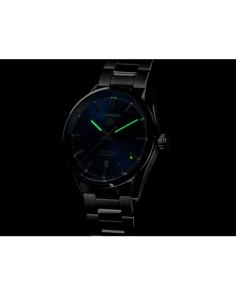 Carrera Calibre 7 Twin Time Watch, 41mm
