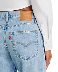 Baggy Dad High Rise Straight Jeans Fan Flare