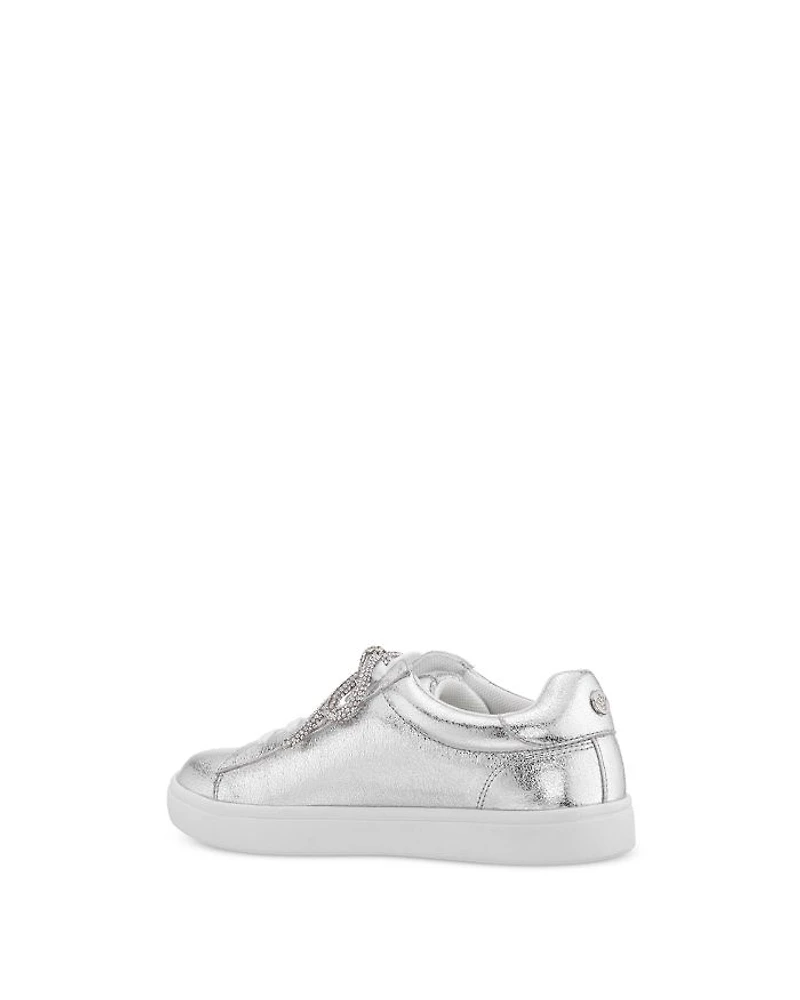 Girls' Kalen Rhinestone Bow Slip On Sneakers