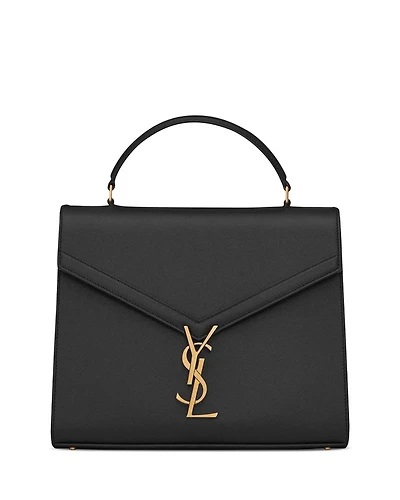 Cassandra Mini Top Handle Bag in Grain De Poudre Embossed Leather
