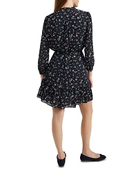 Pearl Printed Tie Waist Dress