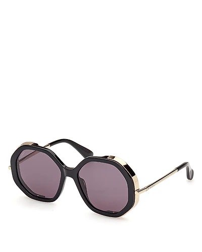 Max Mara Liz Geometric Sunglasses, 55mm