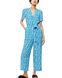 Whistles Hazy Coral Printed Jumpsuit