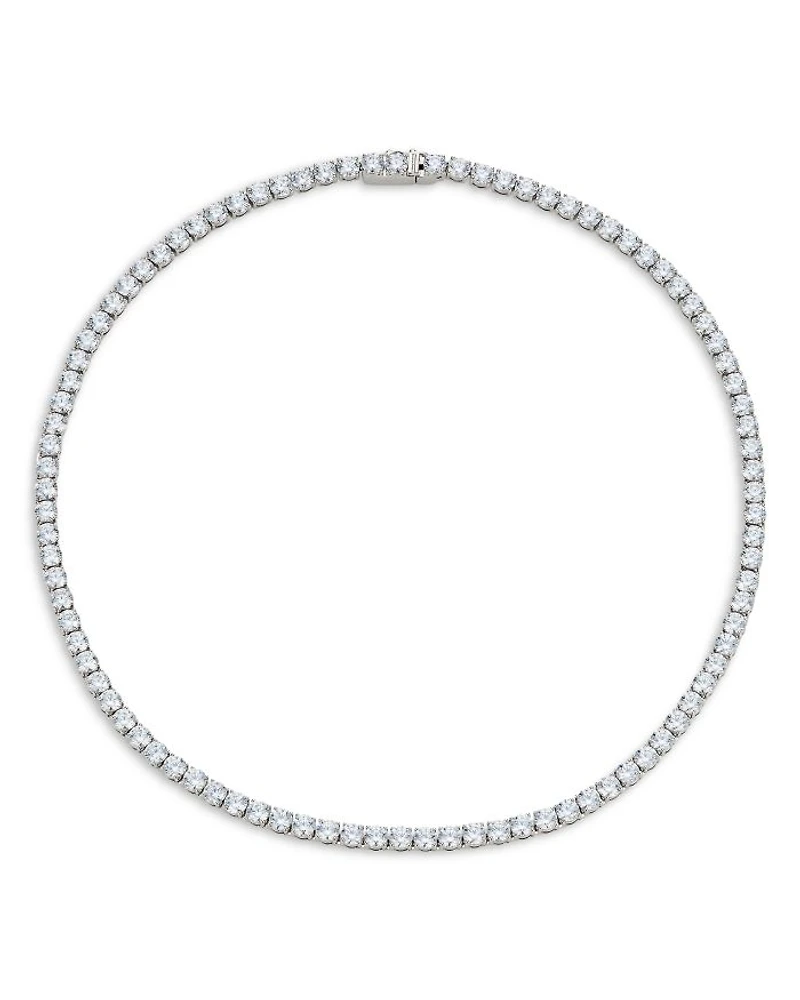 4mm Cubic Zirconia Tennis Necklace, 16"