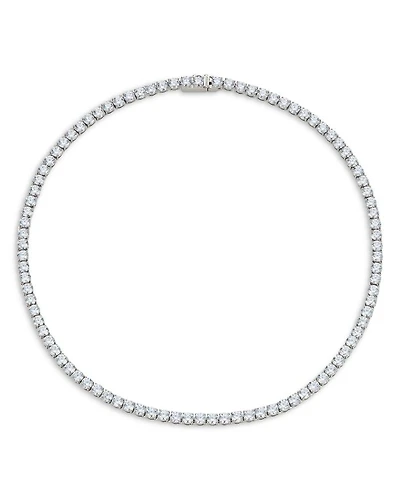 4mm Cubic Zirconia Tennis Necklace, 16"