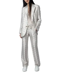 Vicka Jacquard Wings Blazer