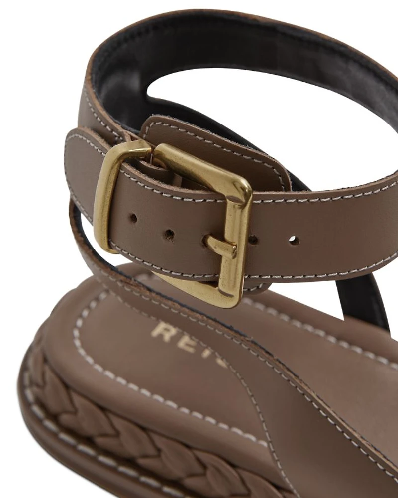 Gabi Plaited Flat Sandals