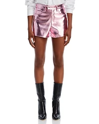 High Rise Metallic Shorts