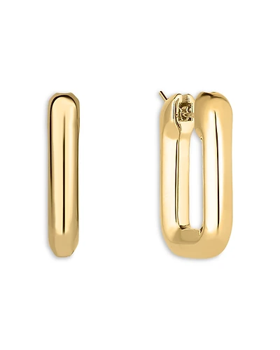 Roberto Coin 18K Yellow Gold Designer Gold Square Hoop Earrings