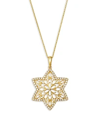 Bloomingdale's Fine Collection Champagne Diamond Filigree Star Pendant Necklace