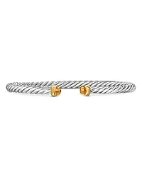 David Yurman Sterling Silver & 14K Yellow Gold Cable Flex Citrine Bracelet, 4mm