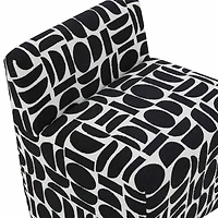Pippa Geometric Jacquard Weave Stool in Merlot