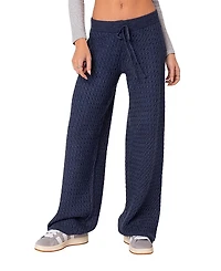 Edikted Portia Relaxed Cable Knit Pants