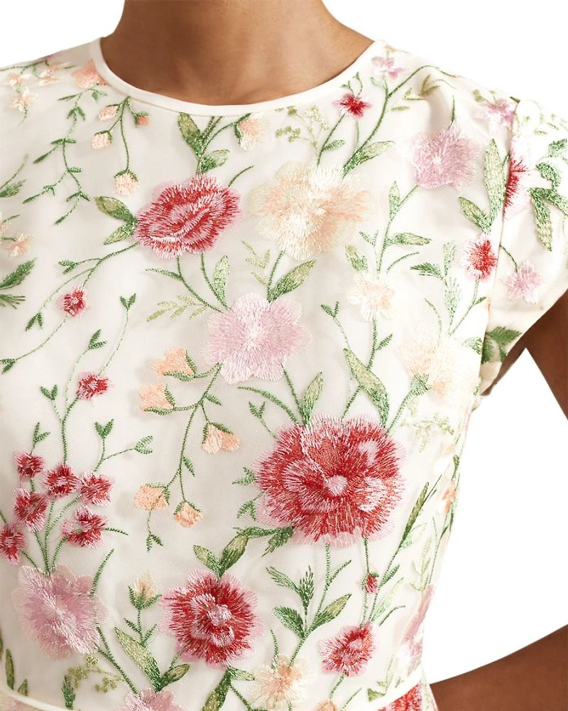 Tia Floral Embroidered Dress