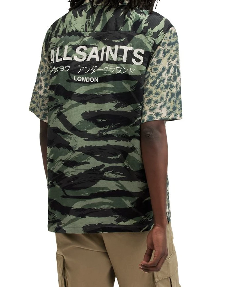 Underground Short Sleeve Button Front Camp Shirt