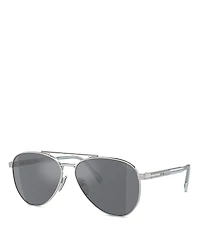 Prada Iconic Plaque Aviator Sunglasses, 61mm