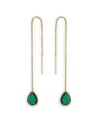 Barely There Chain & Color Cubic Zirconia Threader Earrings