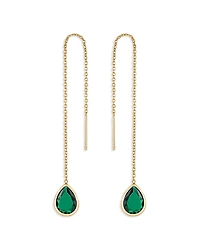 Ettika Barely There Chain & Color Cubic Zirconia Threader Earrings