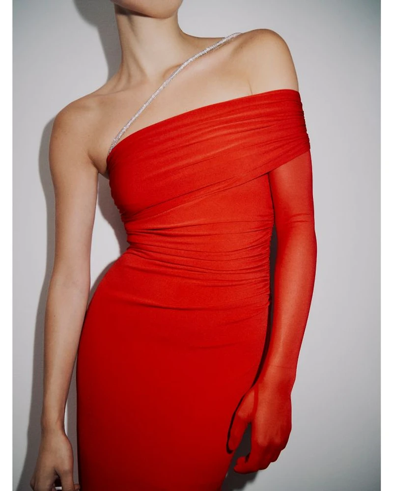 The Olivia Crystal Trim Gown