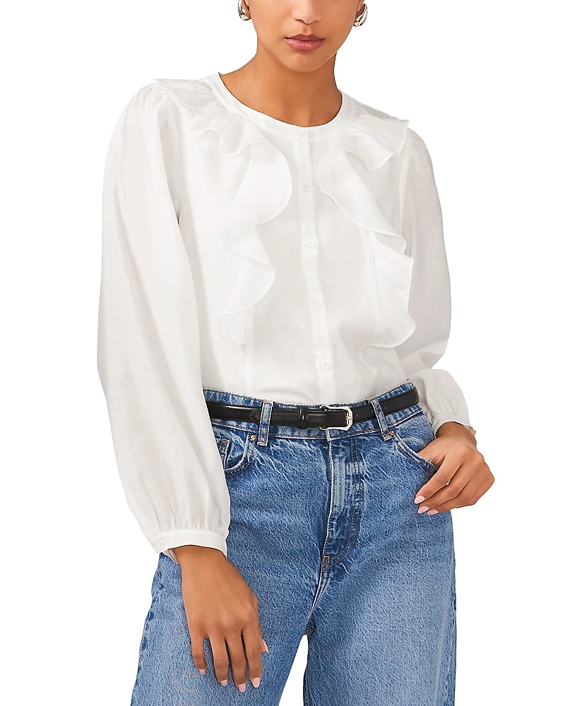 1.state Ruffle Front Blouse