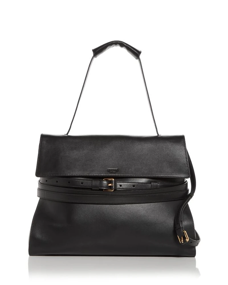 Tie Me Leather Shoulder Bag