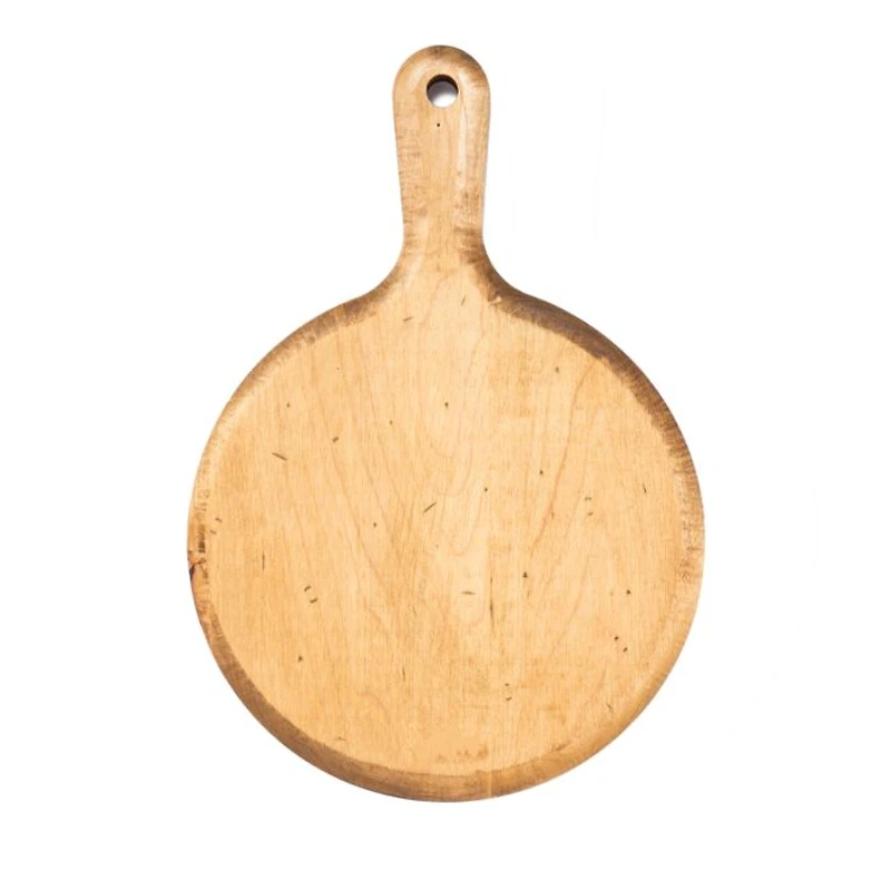 Distressed Maple Round Handled Serving Board
