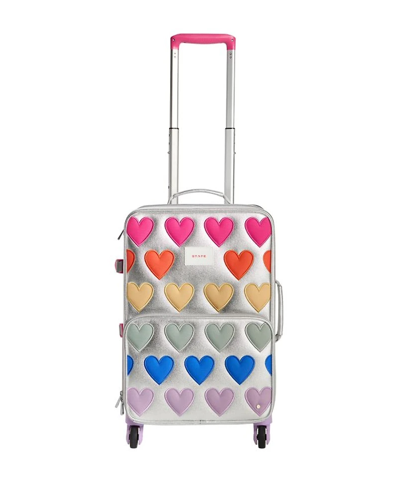 Logan Patchwork Hearts Carry On Suitcase