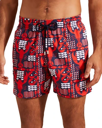 Moorise Lobsters Print 5" Swim Trunks