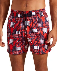 Moorise Lobsters Print 5" Swim Trunks