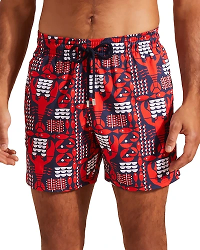 Vilebrequin Moorise Lobsters Print 5 Swim Trunks