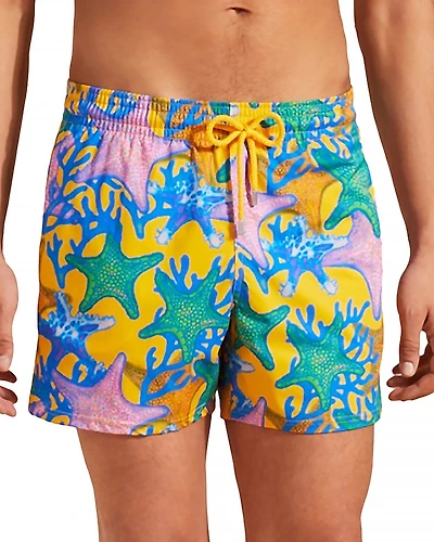 Vilebrequin Moorise Glowed Stars Print 6 Swim Trunks