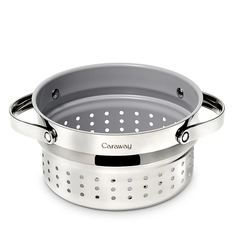 Caraway Stainless Steel Nonstick Saucepan Steamer